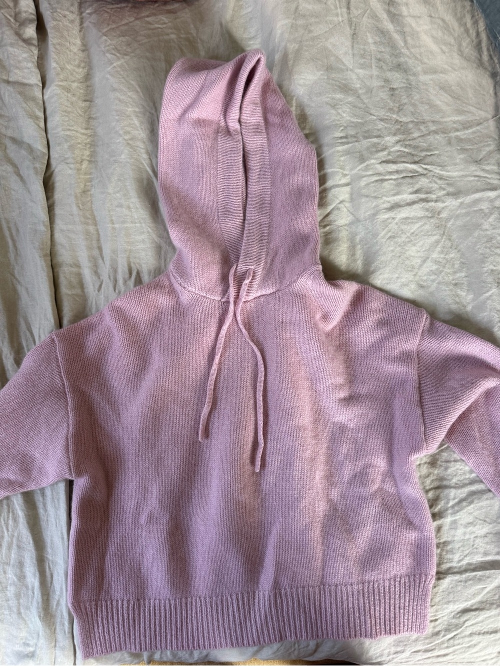 Aritzia Pink Hooded Women's Sweater - Soft Knit Pullover